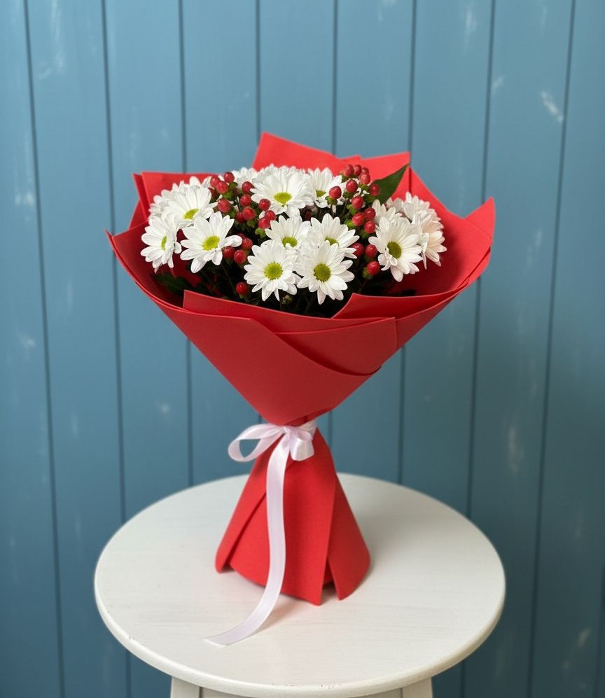 Букет цветов из: Хризантемы в Киселевске