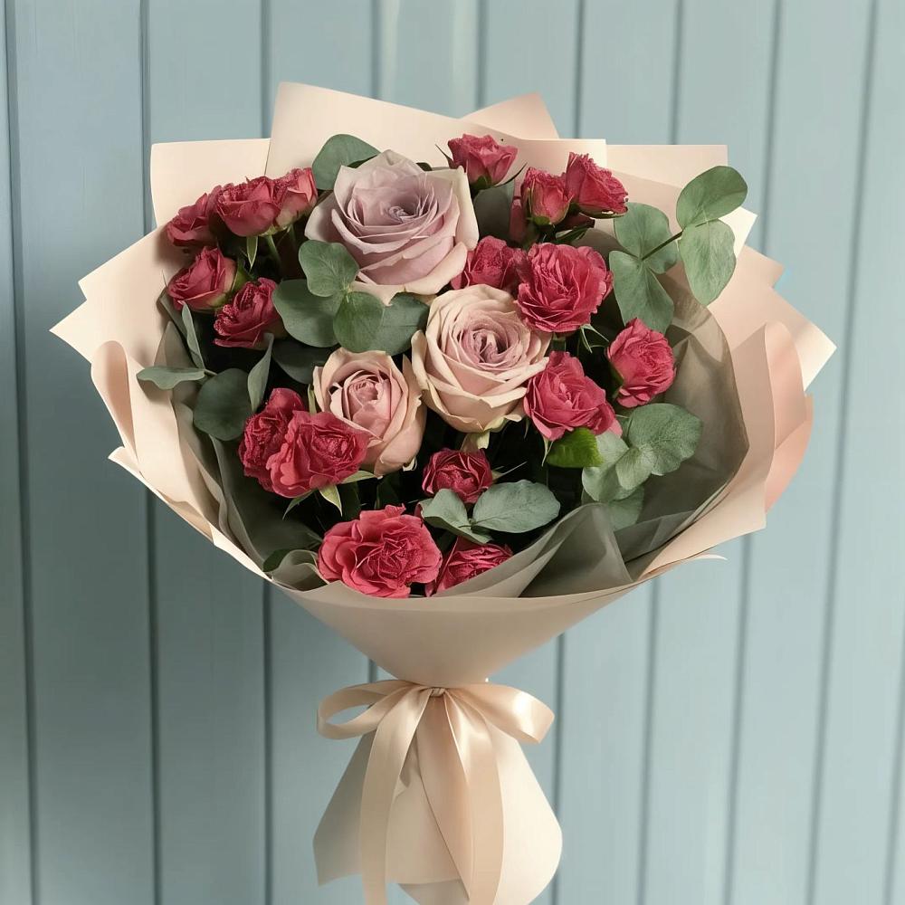 Букет цветов из: Гвоздики и Розы в Киселевске