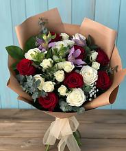 Букет цветов из:  Розы и Альстромерии в Киселевске