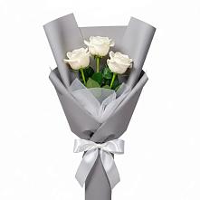 Букет 3 белые розы #REPLACE_PRED# Киселевске