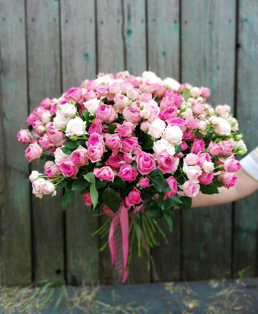 Букет Розовые кустовые розы Натали и Лав Лидия в Киселевске