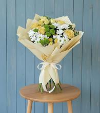 Букет цветов из:  Хризантемы и Розы в Киселевске