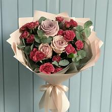 Букет цветов из:  Гвоздики и Розы #REPLACE_PRED# Киселевске