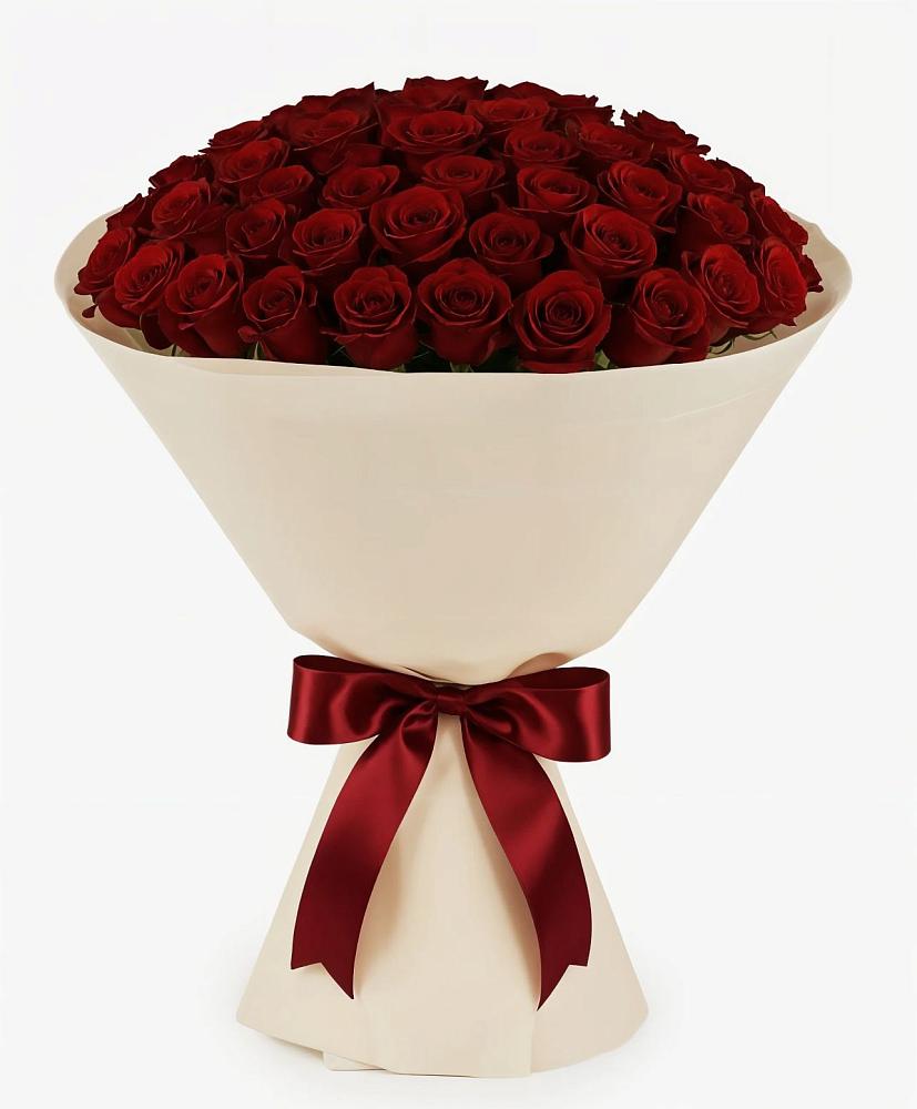 Букет 101 Бордовая роза Блэк Бакарра в Киселевске