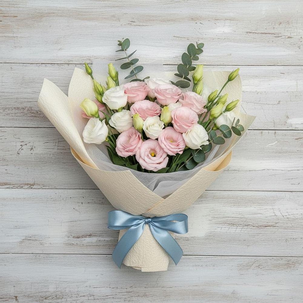 Букет цветов из: Лизиантусы в Киселевске